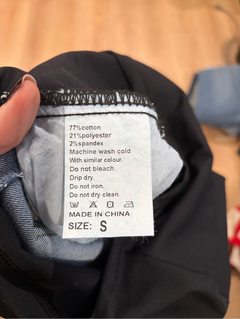 Maternity Wide Leg Jeans Over Belly Stretch Panel Dark Wash Size Small - Picture 6 of 6